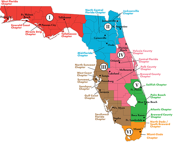 Chapter Map with Miami-Dade